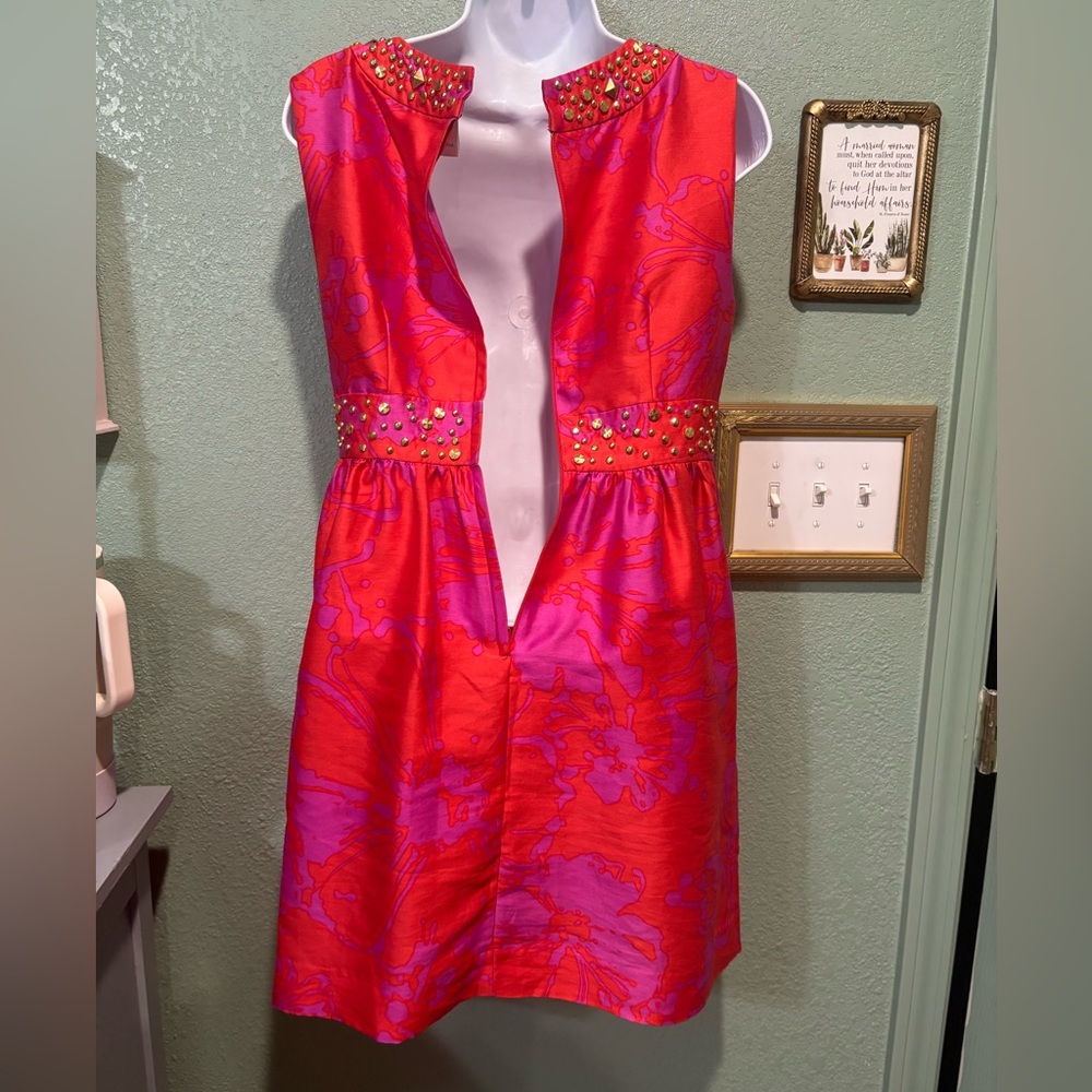 Vintage Kate Spade New York Silk Shift Dress Sz. 2 - Picture 7 of 12